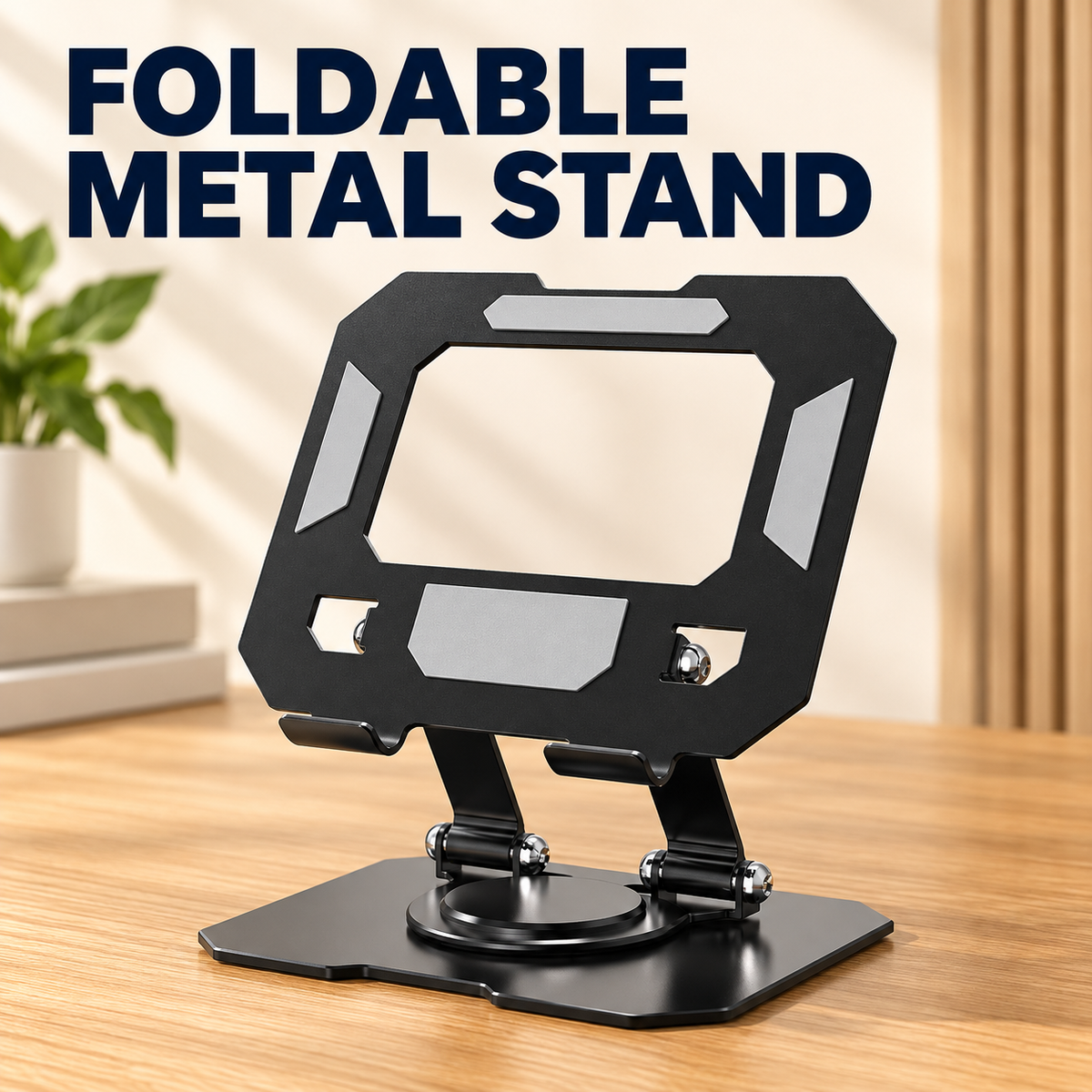 Foldable Ventilated Laptop Stand — Height Adjustable Cooling Riser