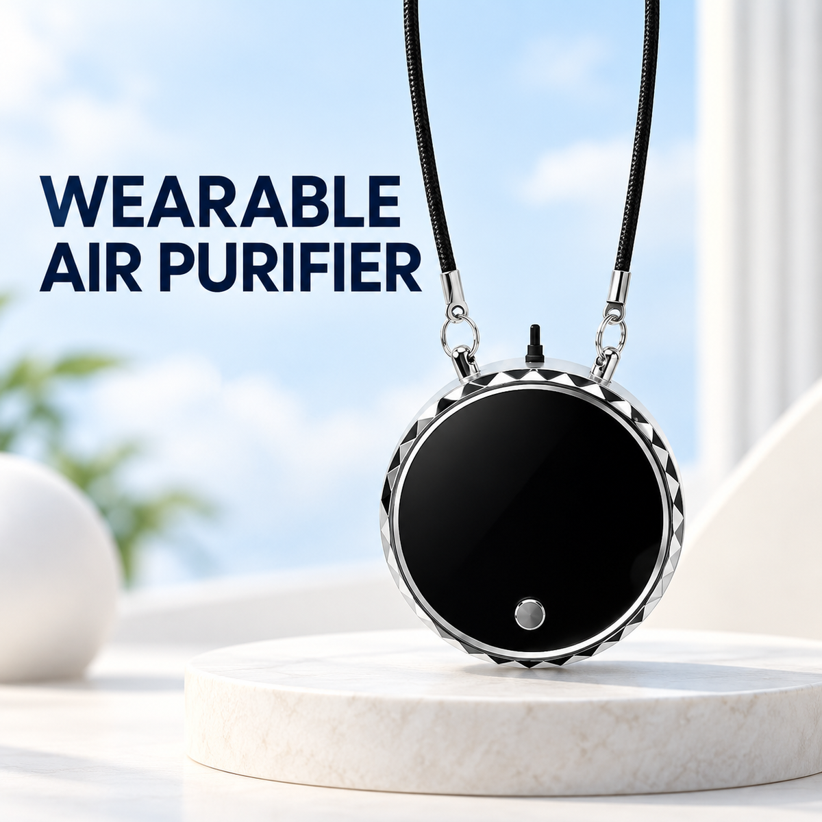 Portable USB Personal Air Purifier — Wearable Hanging Neck Design