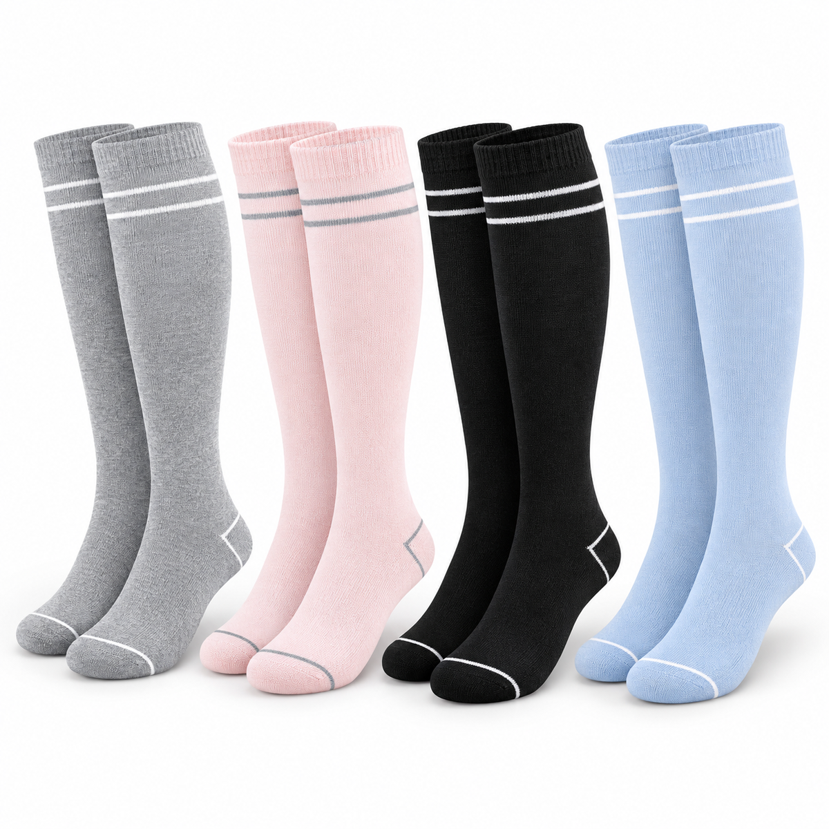 Maternity Compression Mid-Calf Socks — Gentle Support Socks for Pregnancy, 4 Colors