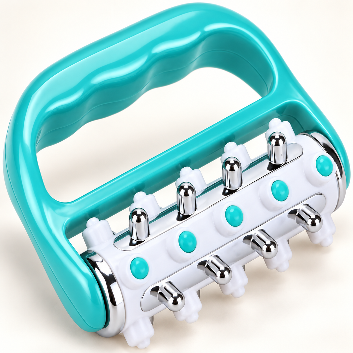 Compact Fascia and Cellulite Massage Roller – Multi-Point Handheld Body Roller for Legs, Arms & Back