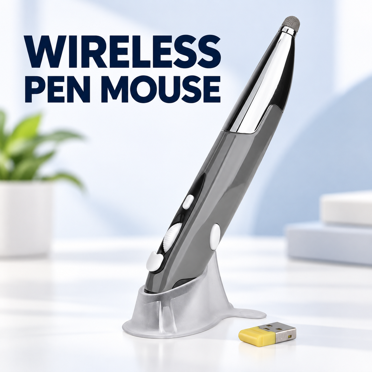 Pen-Shaped Wireless Optical Mouse — 2.4G Ergonomic Stylus Pen Mouse