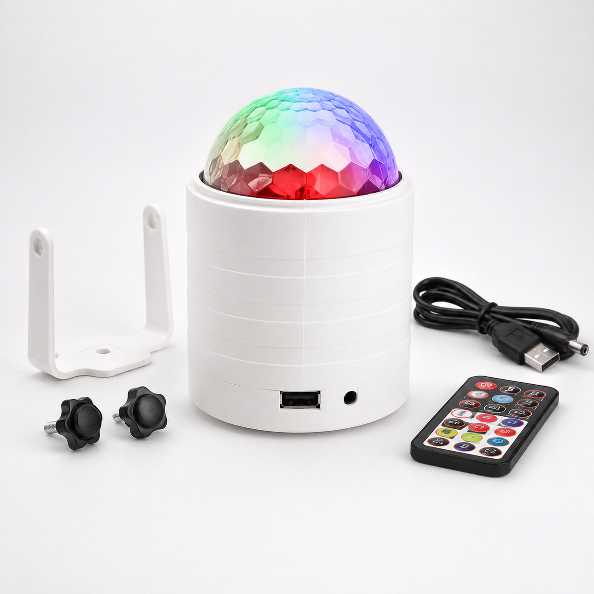 Star Projector Night Light with Bluetooth Speaker — Rotating LED Galaxy Ball