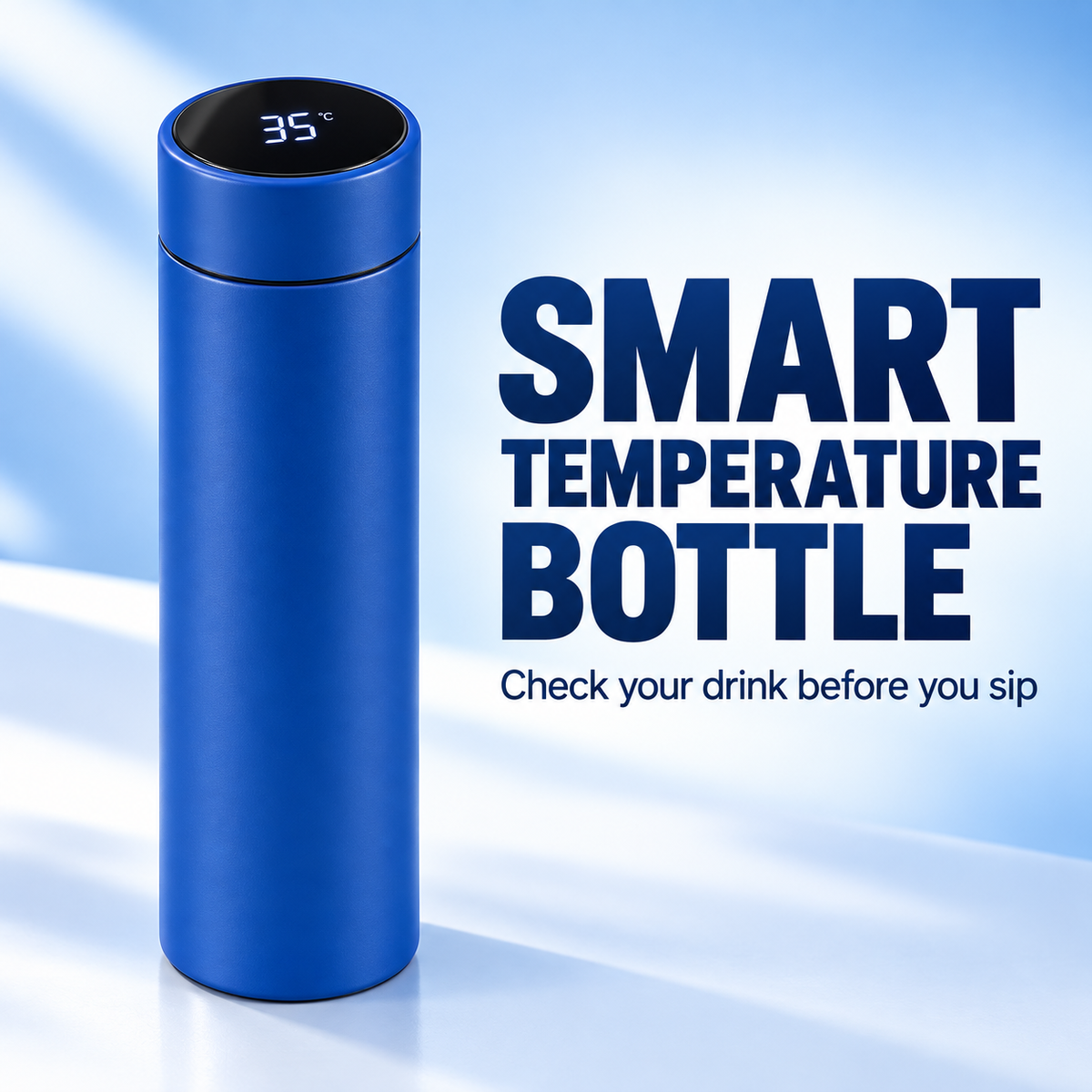 500 ml Smart Water Bottle — Stainless Steel Flask with Temperature Display