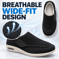 Wide-Fit Hook-and-Loop Shoes — Adjustable Easy-On Walking Shoes for Wide Feet