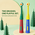 Kids Soft Bristle Toothbrush 2-Pack — Cartoon Toothbrushes for Ages 3-12