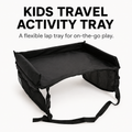 Kids Travel Activity Tray for Car Seat & Stroller — Snack & Play Tray with Pockets