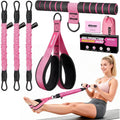 Sit-Up Resistance Bands — 3-Tube Trainer with Handles & Foot Pedals for Abs, Arms & Legs