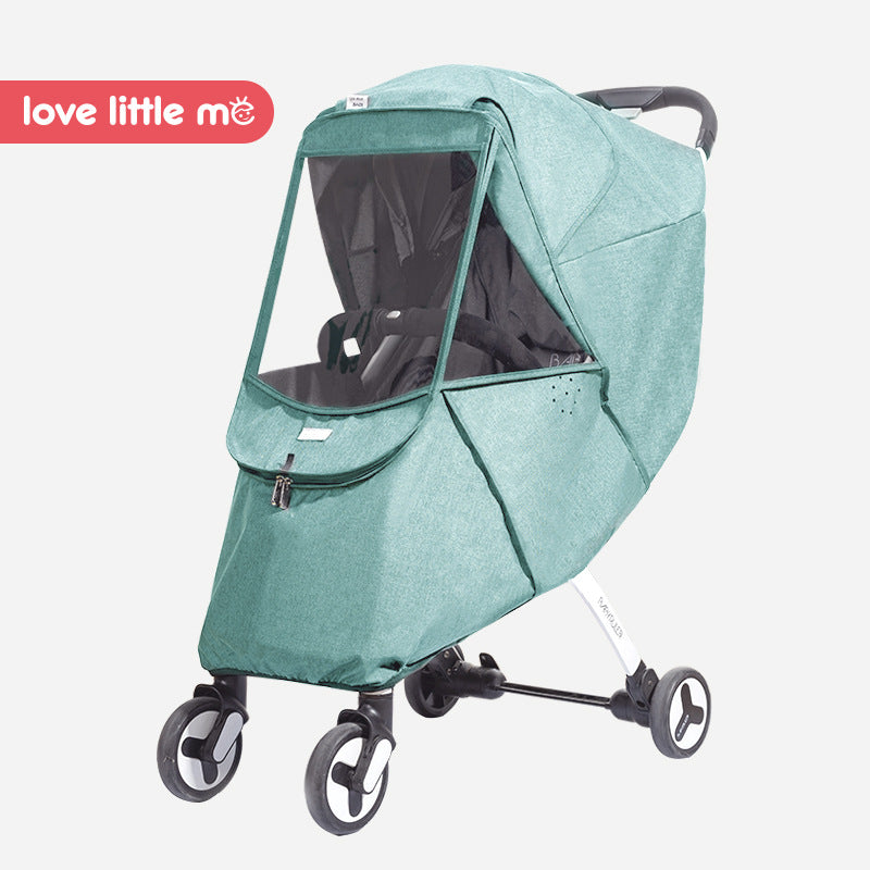 Stroller Windshield Cover — Winter Wind & Rain Protection for Pushchairs
