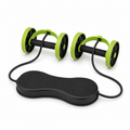 Crossflex Wheel Roller — Twin Ab Rollers with Resistance Cords & Padded Base, Full-Body Kit