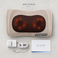 Shiatsu Massage Pillow with Heat — Kneading Massager for Neck, Back, Shoulders and Legs