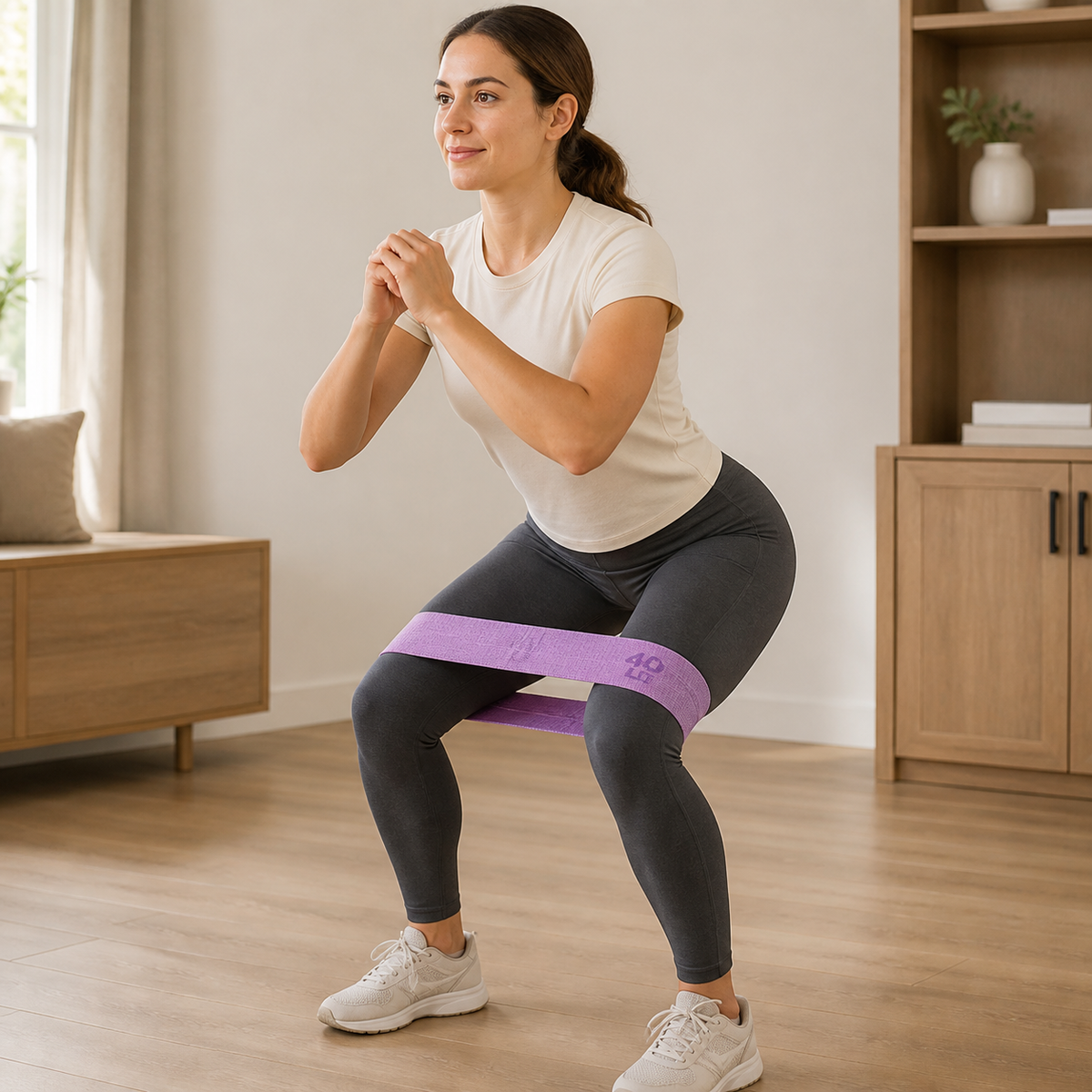 Fabric Resistance Bands — Colour-Coded Booty Band Set, 20–90 lb, Non-Slip Woven Loops