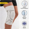 Knee Compression Sleeve — Adjustable Support with Side Stabilizers & Patella Gel Pad