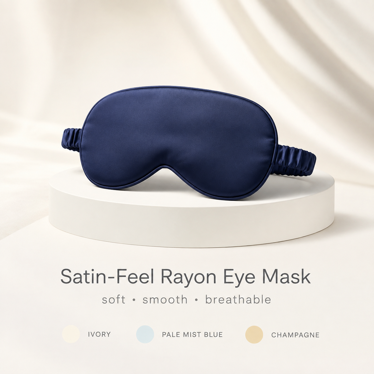 Satin Silk Eye Mask for Sleeping – Soft Blackout Sleep Mask