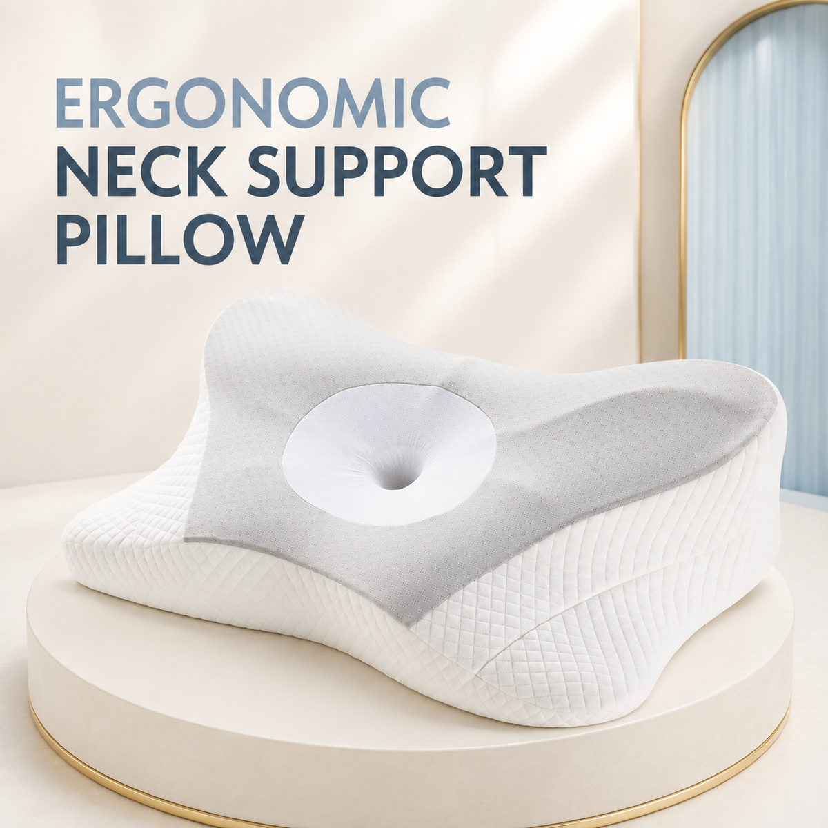 Ergonomic Cervical Memory Foam Pillow – Contoured Neck Support